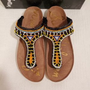 🆕️ SAM EDELMAN CORK FOOTBED, BEADED FLIP-FLOPS